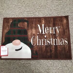 Merry Christmas gnome rug 17 x 27” NWT